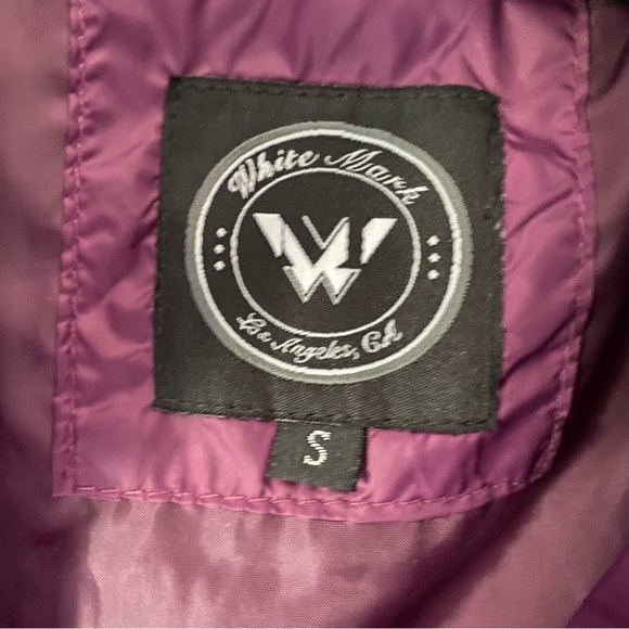 White Mark Plum Puffer Jacket Small - Picture 6 of 12